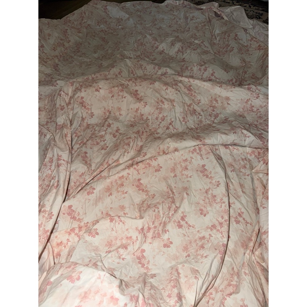 Ralph Lauren Fitted Sheet Pink Floral White
